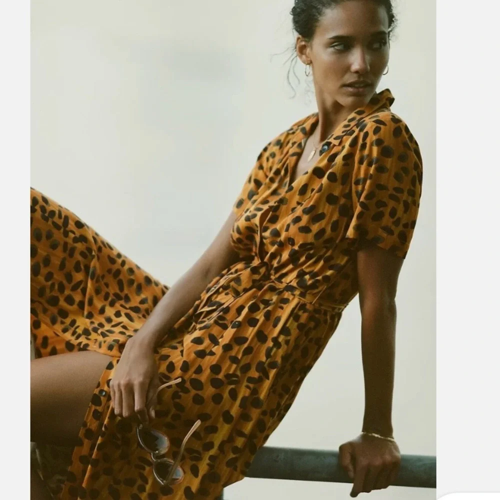 ANTHROPOLOGIE Porridge Vianne Maxi Women's Dress Size 16W Cheetah Leopard Print - Picture 2 of 14